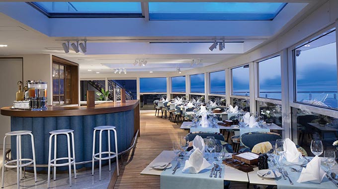 The light-filled Al Fresco Restaurant has retractable windows. | Courtesy AmaWaterways