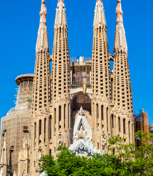 La Sagrada Familia cathedral in Barcelona.