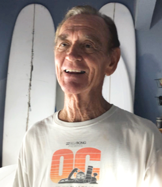 Surfer Robert August, who starred in the film, "Endless Summer," makes custom surfboards in Tamarindo, Costa Rica..