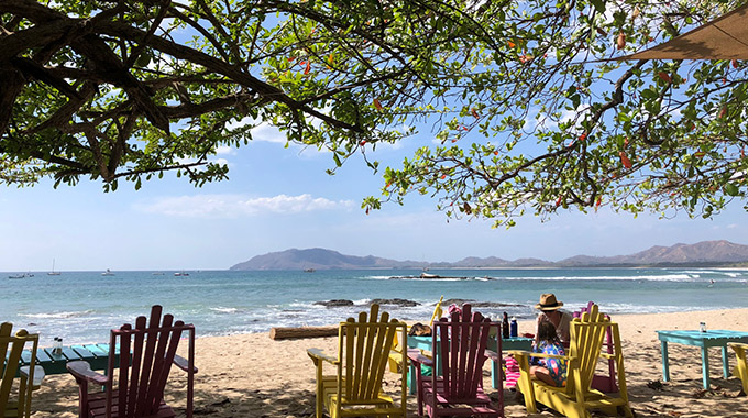 The beach at Tamarindo, Costa Rica.