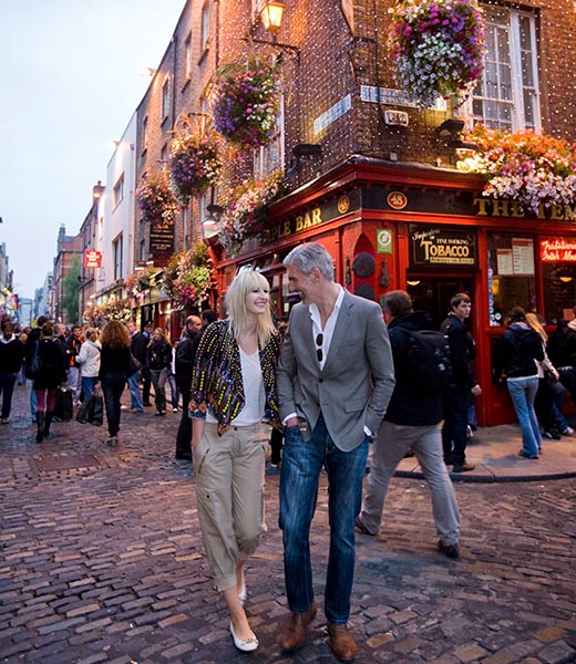 Dublin's Temple Bar neighborhood. 