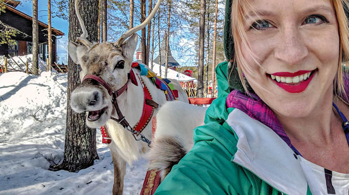 reindeer selfie