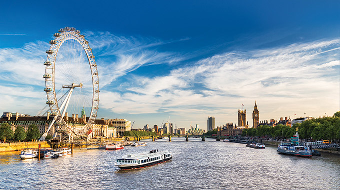 The River Thames, with the London Eye at left. | Photo by Daniel/stock.adobe.com