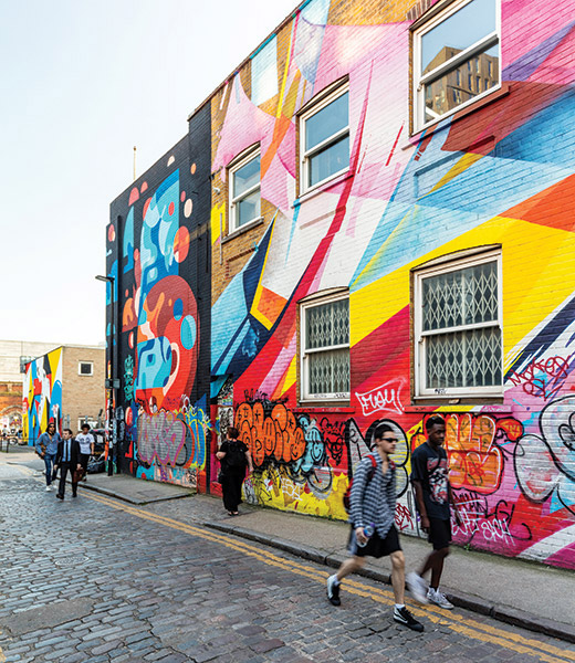 Street art abounds in London’s East End. | Photo by Jon Reid/visitlondon.com