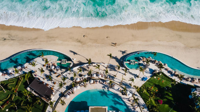 Oceanfront pools at Marquis Los Cabos All Inclusive Resort & Spa.