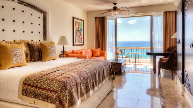 A junior suite at Marquis Los Cabos All Inclusive Resort & Spa.