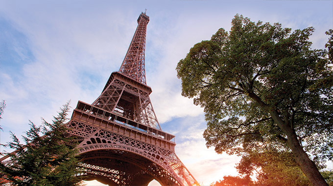 Eiffel Tower at sunset, Paris