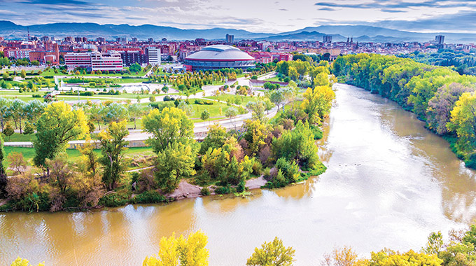 The Ebro River courses through Logroño, the capital city of the Rioja region. | Photo by Matyas Rehak/stock.adobe.com