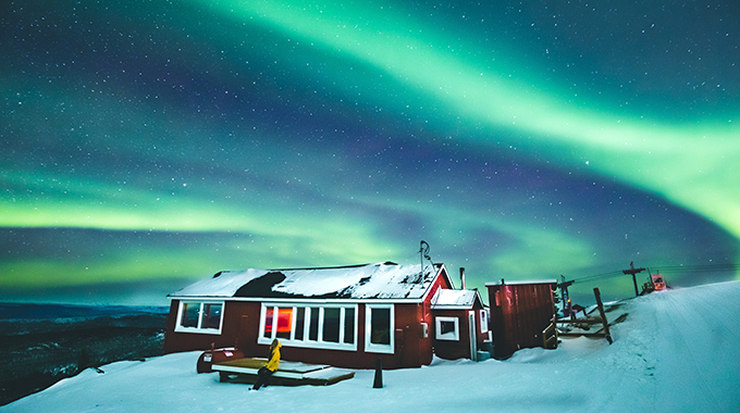 Watching the aurora borealis in Fairbanks, Alaska. | Photo by Victoria Nefedova/Adobe Stock Photo