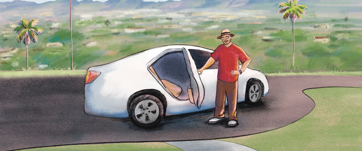 Illustration of a rideshare driver Illustration of a rideshare driver