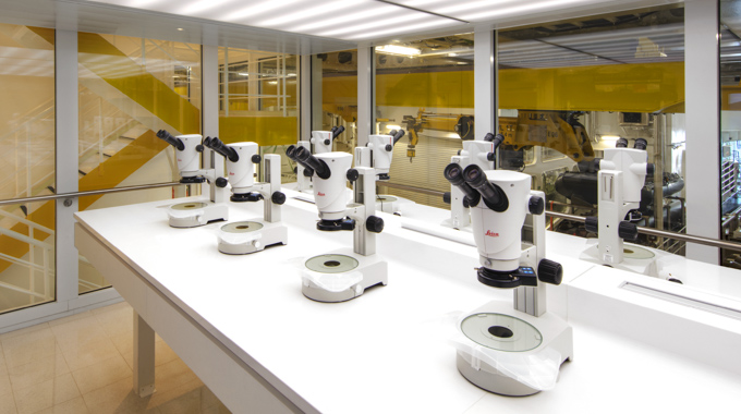 The Science Lab equipped with microscopes.