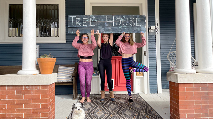 Students of yoga classes at The Treehouse in Birmingham, Alabama