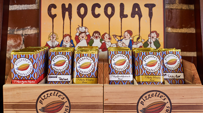 Display of chocolate bars