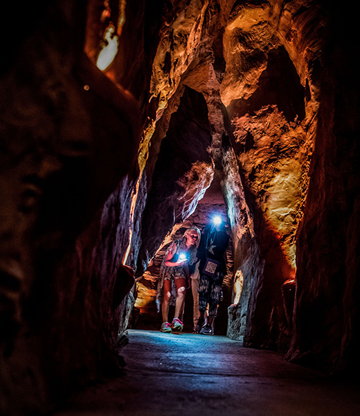 You’ll need a flashlight to walk through the cave experience at the Cook Museum of Natural Science. | Photo courtesy Cook Museum of Natural Science