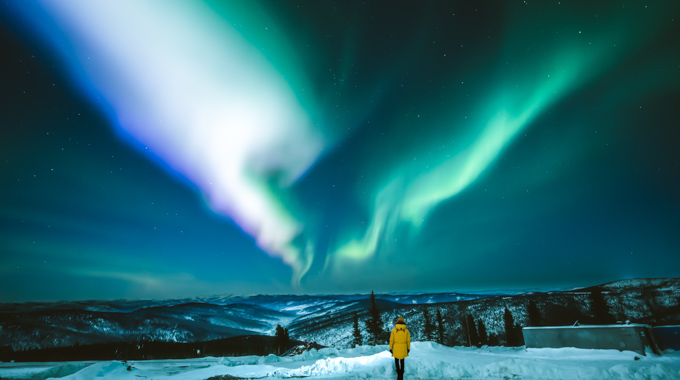 Aurora borealis in Fairbanks, Alaska