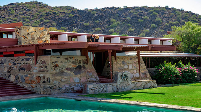 Taliesin West, once the architectural workshop and school of Frank Lloyd Wright, is a UNESCO World Heritage site. | Foskett Creative Courtesy of the Frank Lloyd Wright Foundation