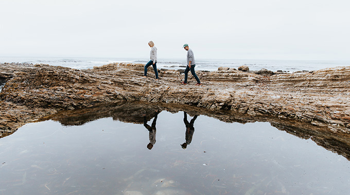 Taking a walk at Hazard Reef.