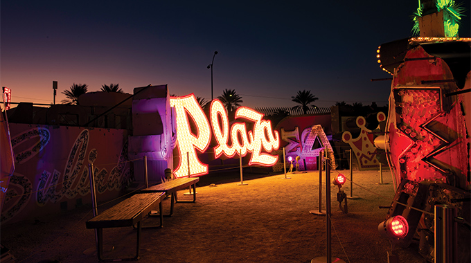 Plaza Hotel & Casino Sign