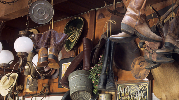 The decor at Running Iron Restaurant and Saloon pays homage to Carmel Valley's ranching roots.