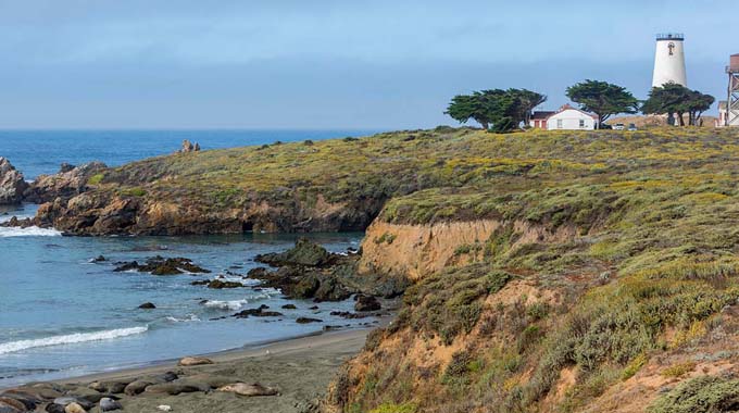 The historic Piedras Blancas Light Station, which is 16 miles north of Cambria, offers tours. | Courtesy of the Bureau of Land Management