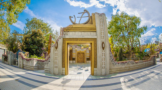 The ruins of the Ancient Sanctum, where guests can  learn the secrets of the mystic arts and discover  ancient artifacts. | Photo by Christian  Thompson/Disneyland Resort