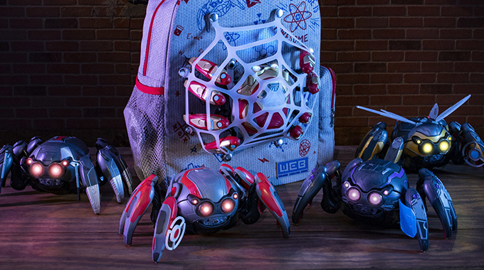Interactive Spider-Bots are among the gadgets for sale at the WEB Suppliers store. Credit: David Roark/ Disneyland Resort