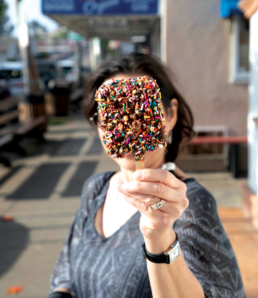 A tasty Balboa Bar, one of Balboa Island's famous treats. 