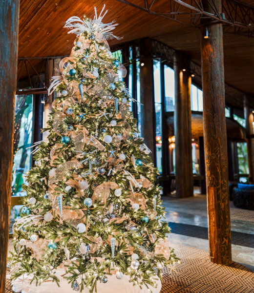 Christmas tree at Paradise Point Resort & Spa.