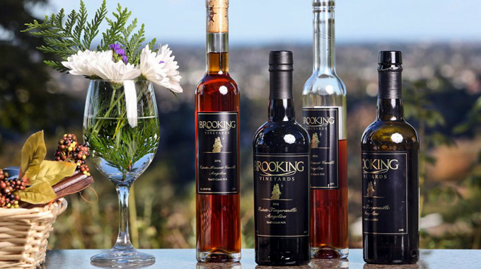 Four bottles from Brooking Vineyards Wine