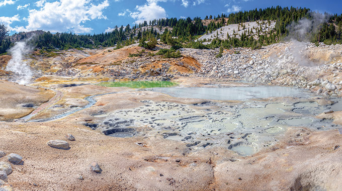 Bumpass Hell at Lassen National Park in California