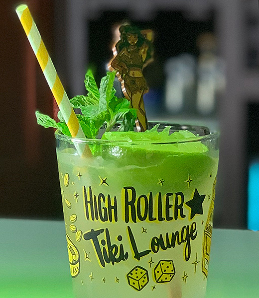 High Roller Tiki Lounge’s fanciful yellow mai tai. | Photo courtesy Craft and Cluster/Visit the Santa Ynez Valley 