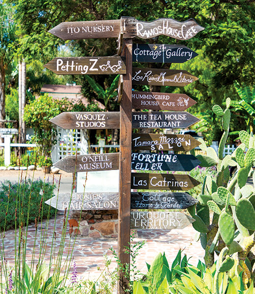 A signpost in the Los Rios Historic Distric