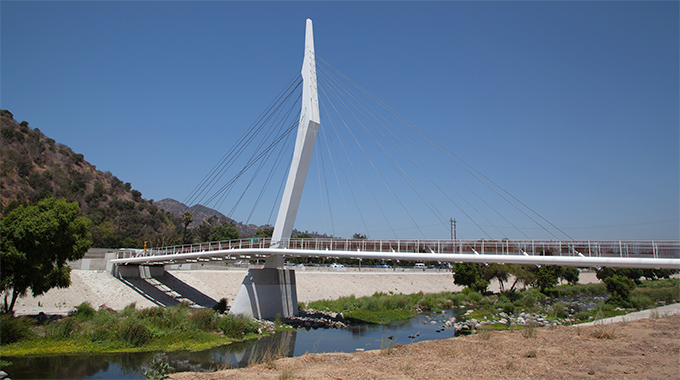 The La Kretz Bridge connects Atwater Village to Griffith Park.