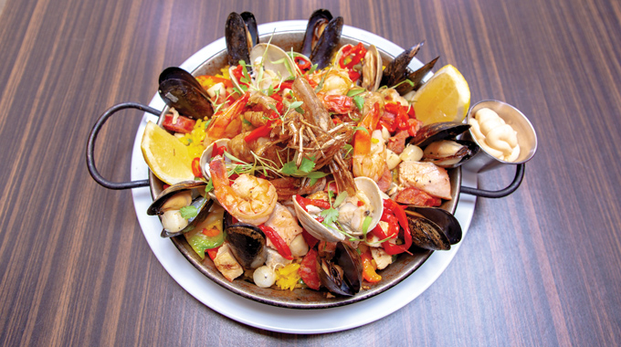 A bowl of seafood