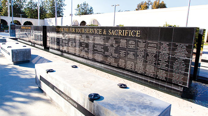 Veterans Monument in Upland