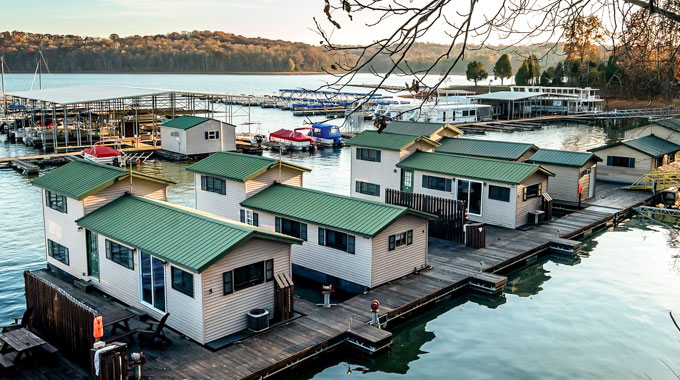 Patoka Lake Marina & Lodging floating cabins