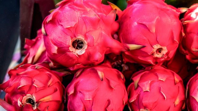 Stack of dragon fruit