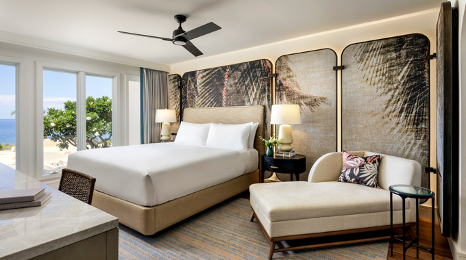 Fairmont Kea Lani guest room with beach views