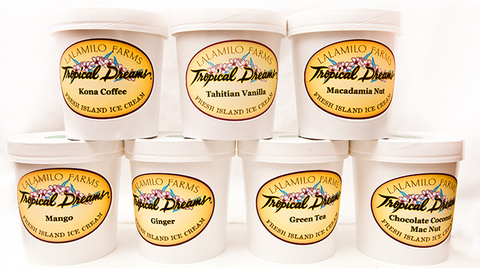 Indulge in flavors such as Kona coffee, Tahitian vanilla, and more at Waimea’s Tropical Dreams Ice Cream. | Photo courtesy Tropical Dreams Ice Cream