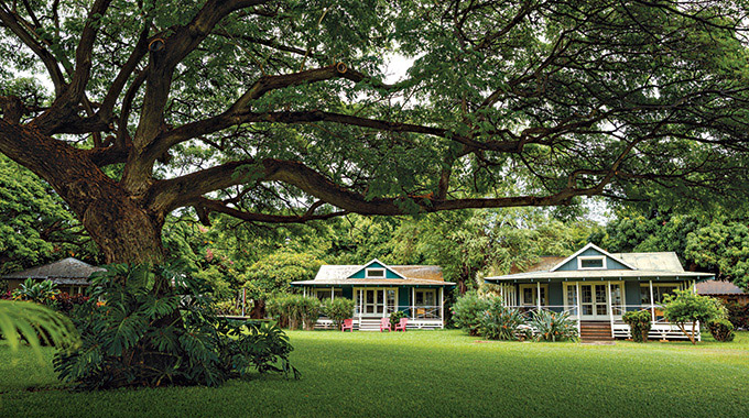 Two of the resort’s 59 authentic sugar plantation cottages. 