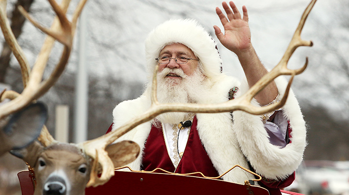 Named after the Jolly Old Elf, the town of Santa Claus celebrates its namesake with a parade and several other events during the annual Santa Claus Christmas Celebration. | Photo courtesy Spencer County Visitors Bureau