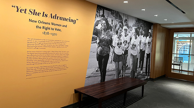 Historic New Orleans Collection display on the history of women's suffrage