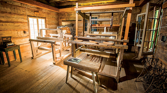 Inside the Weaving Room at Melrose Plantation