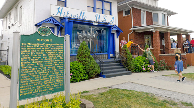 At the Motown Museum, stand under the microphone where music legends recorded their iconic hits. | Photo by Frederic Reglain/Alamy Stock Photo