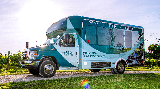 Hop on The Lodge’s Wine Shuttle for an expert-led tour through the Grand River Valley. | Photo by Gina DeCaprio Vercesi