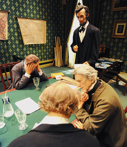 A life-size diorama at the Abraham Lincoln Presidential Library and Museum. | Photo courtesy Abraham Lincoln Presidential Library and Museum
