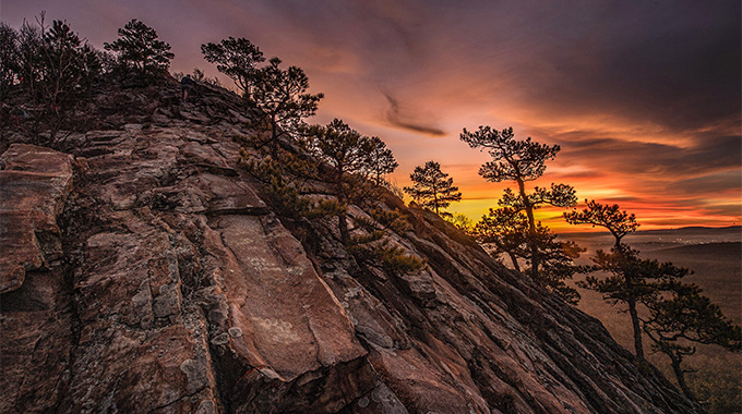 Sunrise in Pinnacles State Park, near Little Rock, Arkansas. 