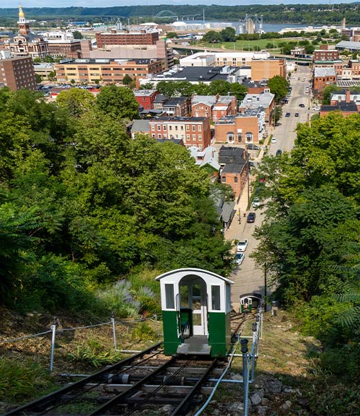 The funicular in Dubuque