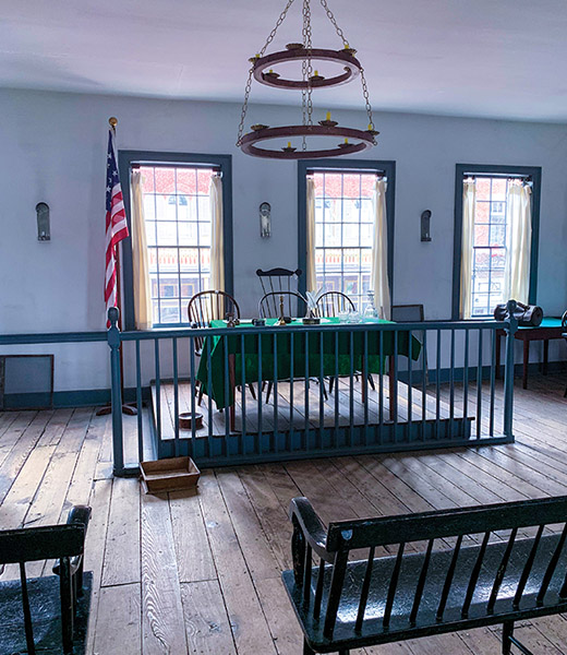 The legislative chambers of Missouri's first state capitol. | Photo courtesy Greater Saint Charles Convention and Visitors Bureau