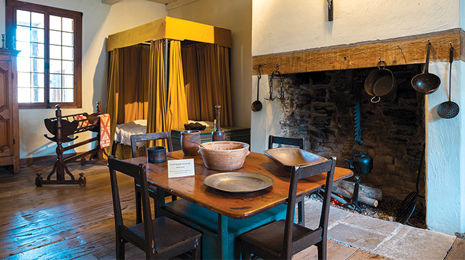 Inside the Louis Bolduc House. | Photo courtesy of Missouri Division of Tourism